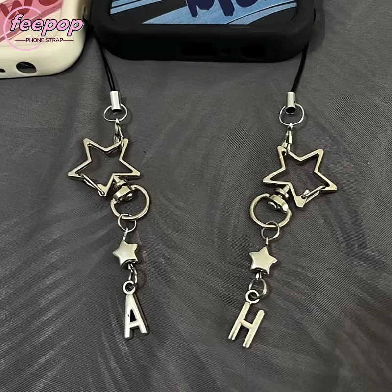 Gantungan Hp Lucu Bintang Huruf Gaya Remaja Gantungan Kunci Tas Sederhana Serbaguna Tali Strap Hp-FE
