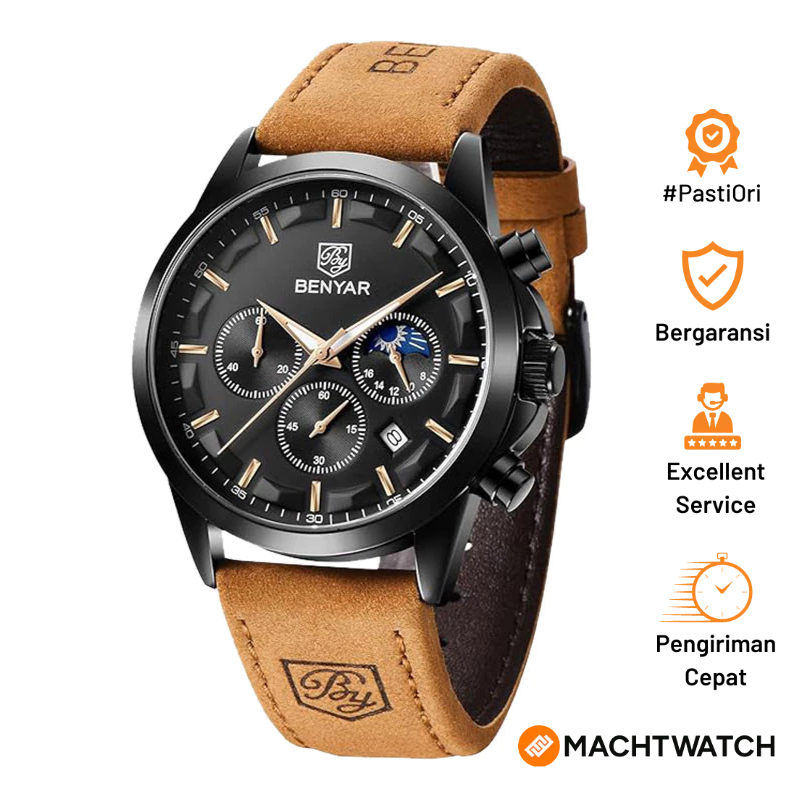 Jam Tangan Pria Benyar BY-5160LE Quartz Watch 3 ATM Water Resistant