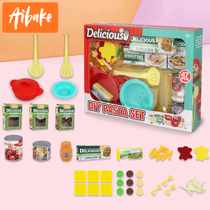 Mainan Masak Masakan Dapur Set Spageti Kentang Goreng  36pcs Mainan Edukasi Anak