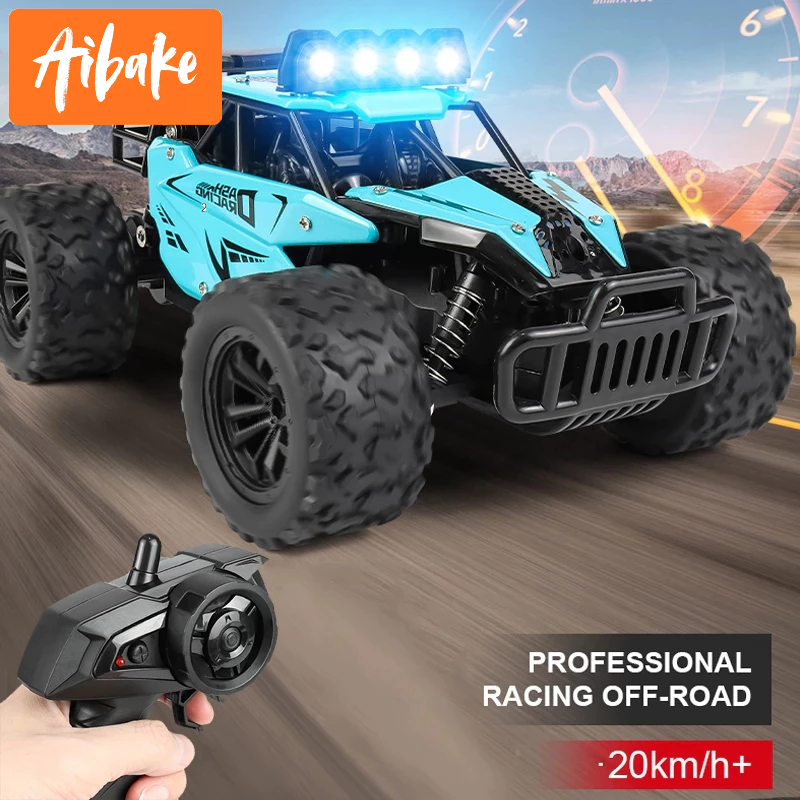 Mainan Mobil Remote Control Full Propo RC Mobil Offroad + Lampu LED Body Alloy Frekuensi 2.4GHZ