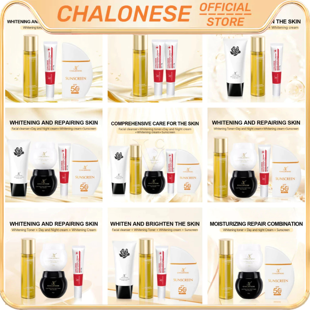 CHALONESE Paket Niacinamide Toner Set ( Whitening Toner + Brightening Cream / Moisturizer / Facial W