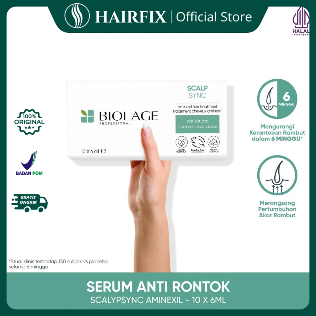 Biolage Scalpsync Aminexil 10 x 6ml - Serum Profesional Rambut Rontok