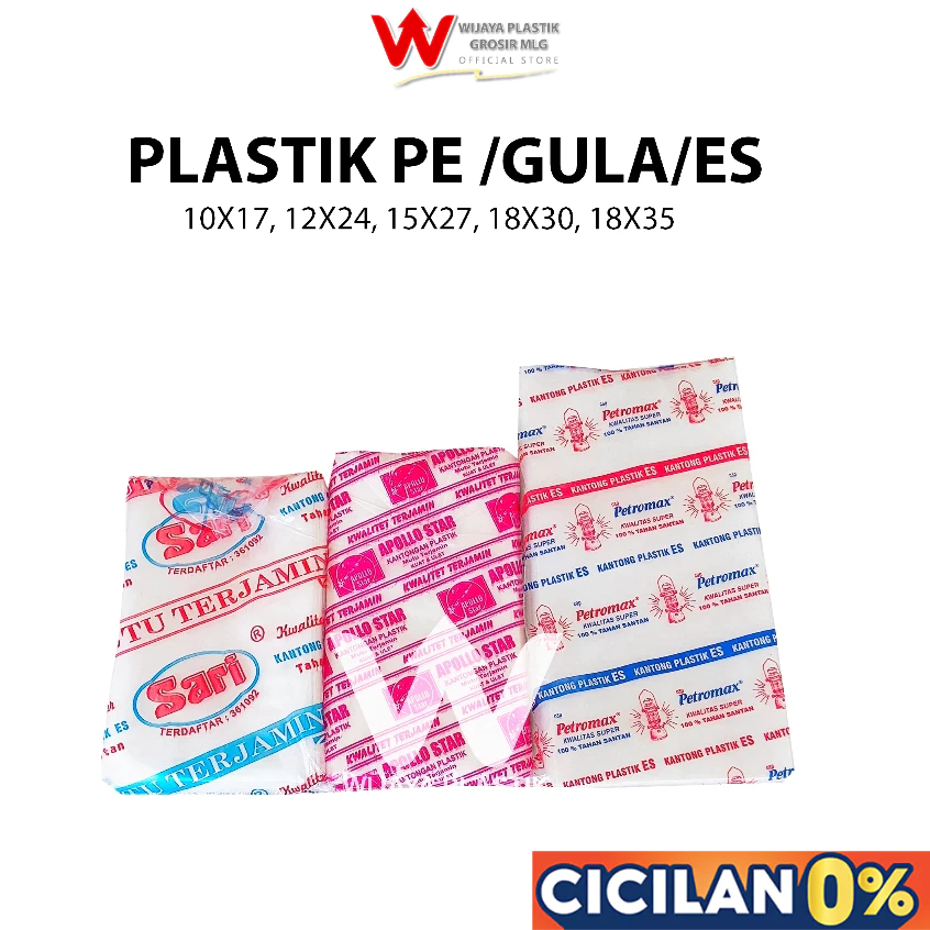 [PROMO] Kantong Plastik PE [Tomat/Sari/Petromax] ( 1/4 1/2 1 kg ) --- 250g @Pack | Gula Es Batu taha