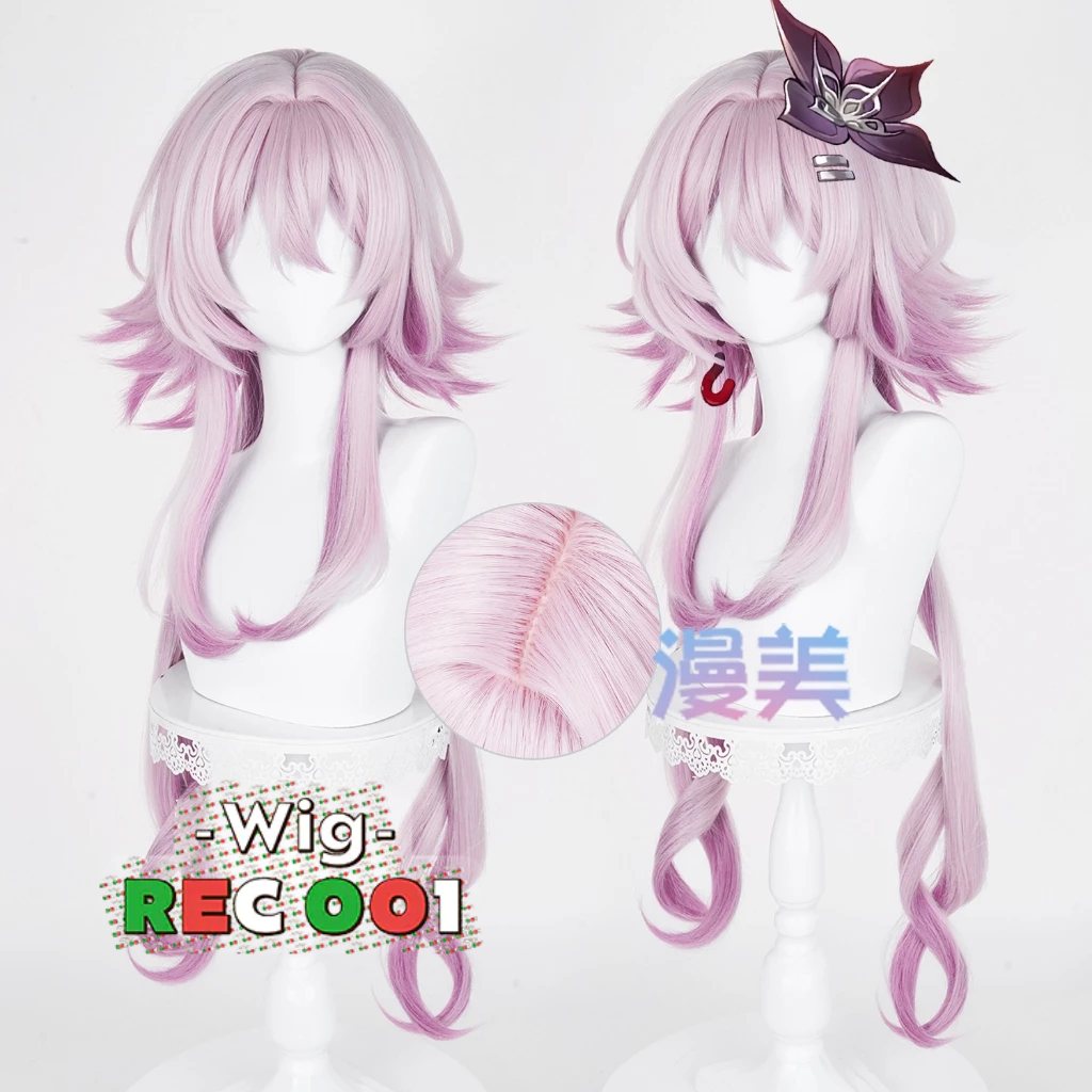 M- Wig March 7th Evernight Cosplay Honkai: Star Rail Orang Dewasa/Anak-Anak Dapat Menggunakannya