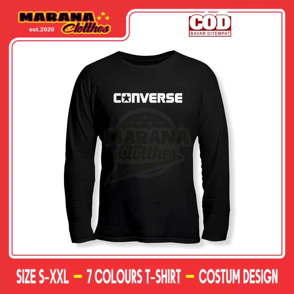Kaos CONVERSE V3 Lengan Panjang Kaos Distro