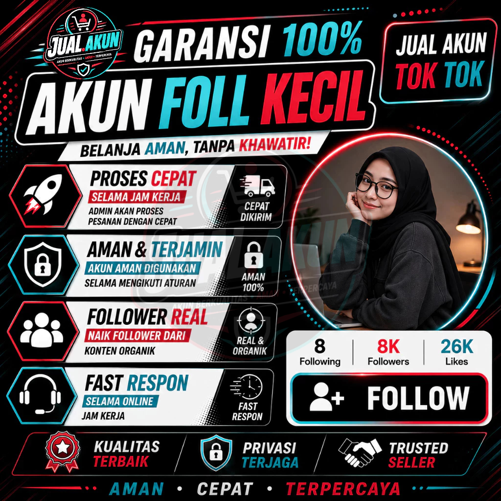 Akun TT TOK TOK FRESH TOK TIK MURAH 0 - 600 FOLLOWER KECIL RECEH