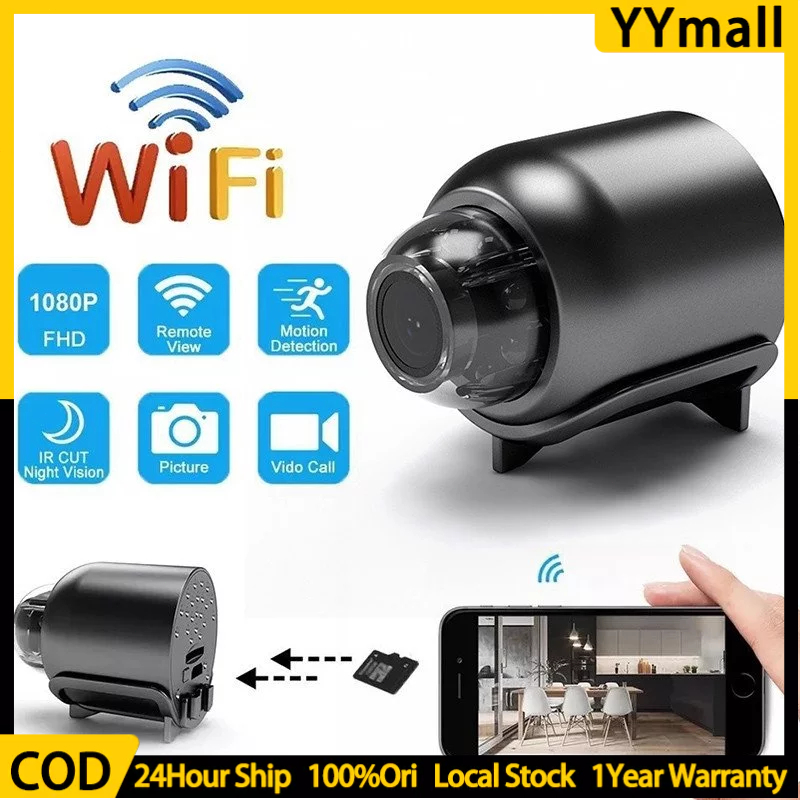 X5 Kamera CCTV Mini Tersembunyi 1080p CCTV Wifi Jarak Jauh Lewat Hp Camera CCTV Kamera Kecil Bluetoo