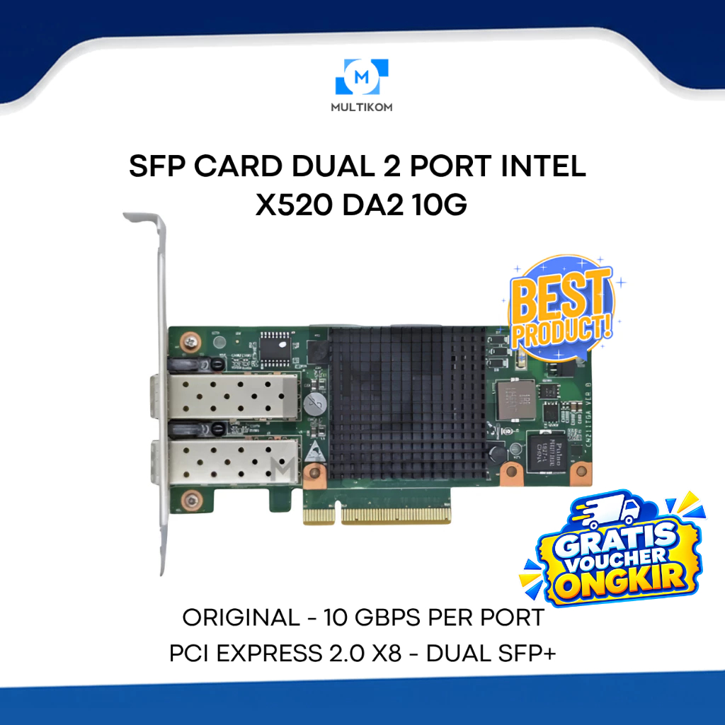 SFP Card Dual 2 Port INTEL X520 DA2 10G