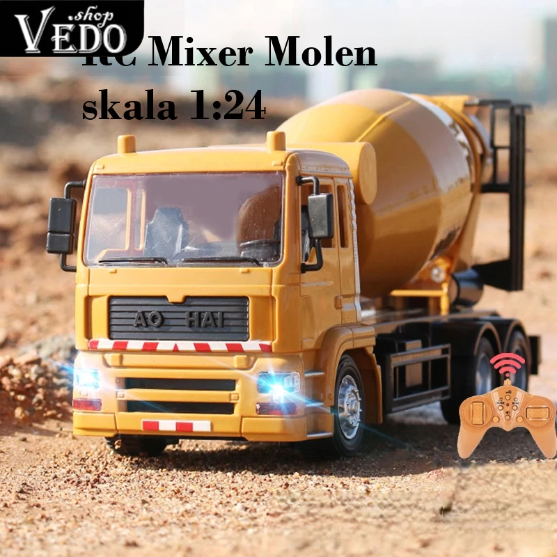 RC Truk Mixer Molen Remote Control Truk Semen 1 : 24 Mainan Truk Molen Tangki Bisa Berputar Mobil Al