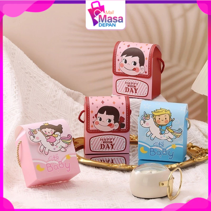 

MMD Goodie Bag Ulang Tahun Anak Motif Kartun Tas Bingkisan Hadiah Hampers Ulang Tahun Anak Kotak Souvenir Kantong Tentengan Bingkisan Paper Bag Kertas