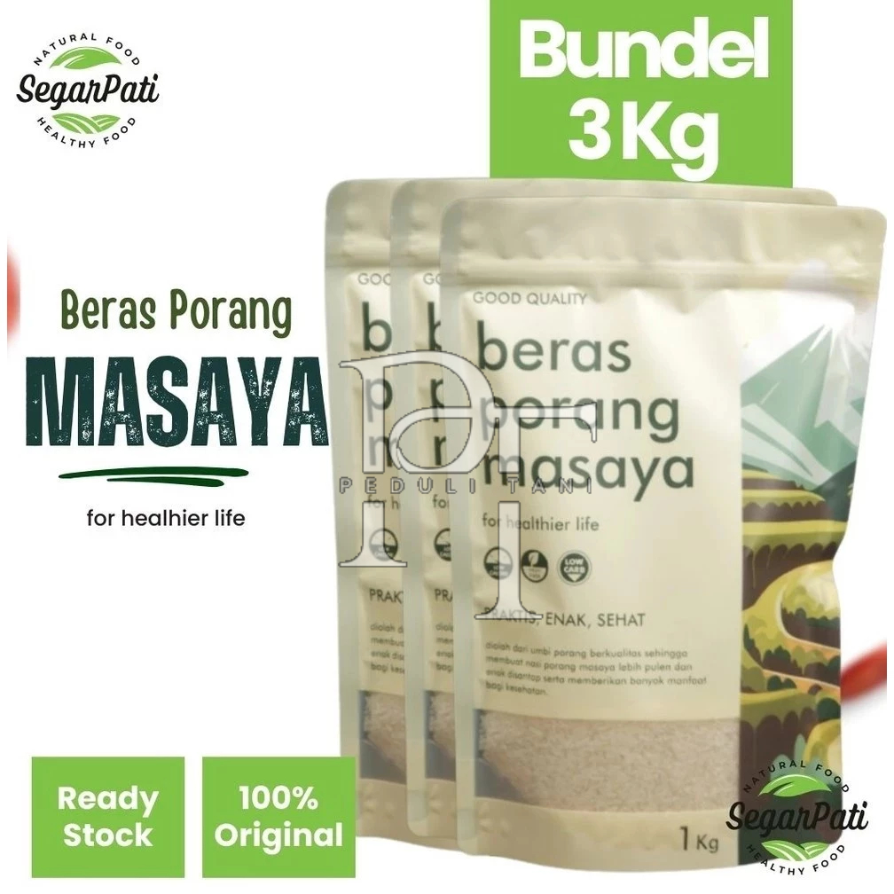 

paket hemat masaya beras porang 3kg, beras cepat saji, beras rendah kalori, beras diet, pulen harum