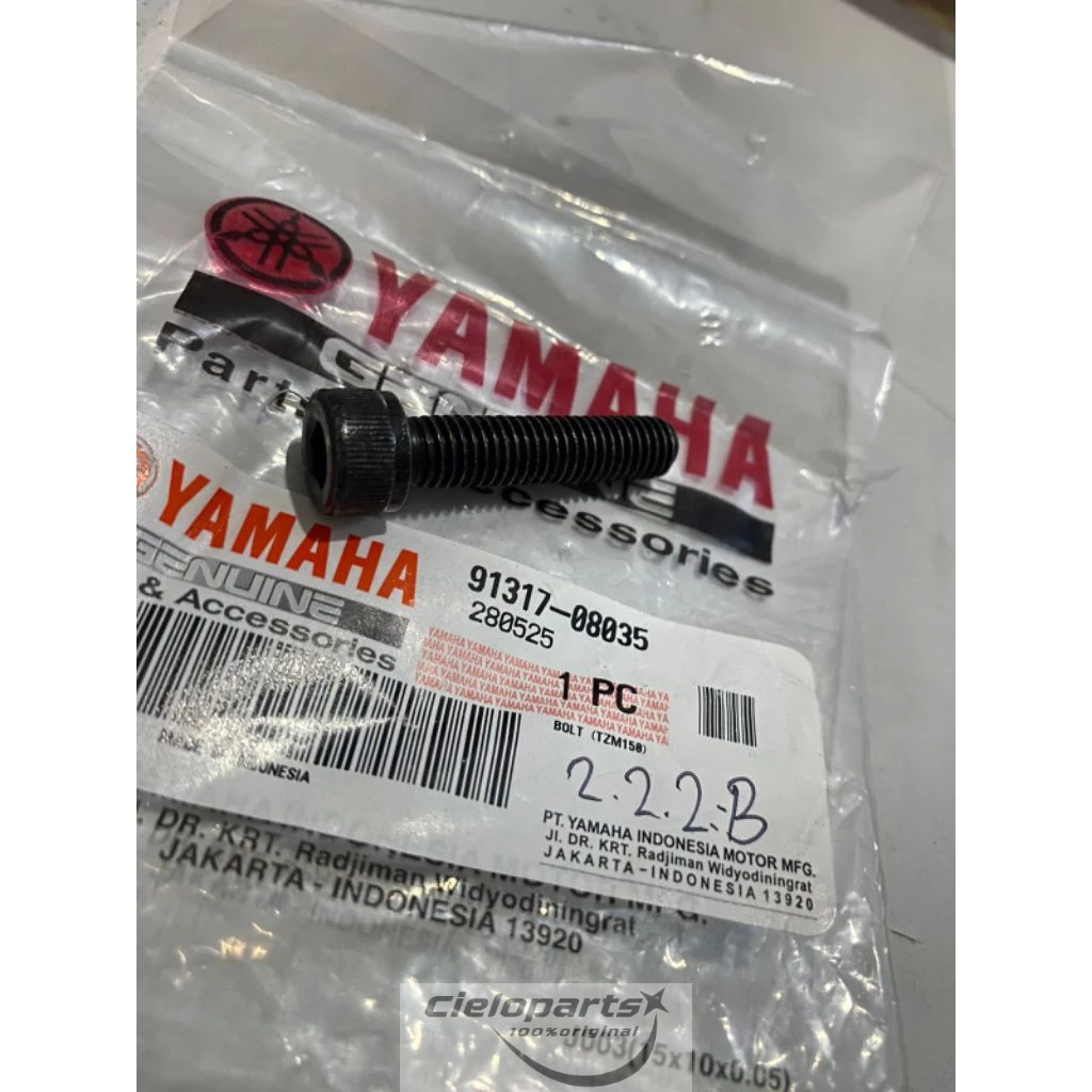 Baut Breket Knalpot Yamaha Mio Sporty/Mio Smile/Mio Soul/Fino Karbu Original Asli Yamaha 91317-08035