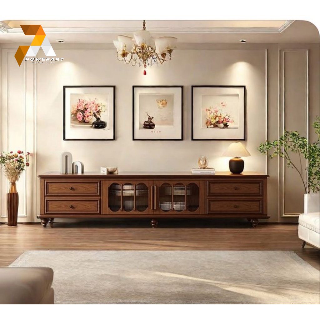 MEJA TV MODERN KLASIK KAYU JATI BUFFET JATI CABINET KAYU JATI MODERN KLASIK