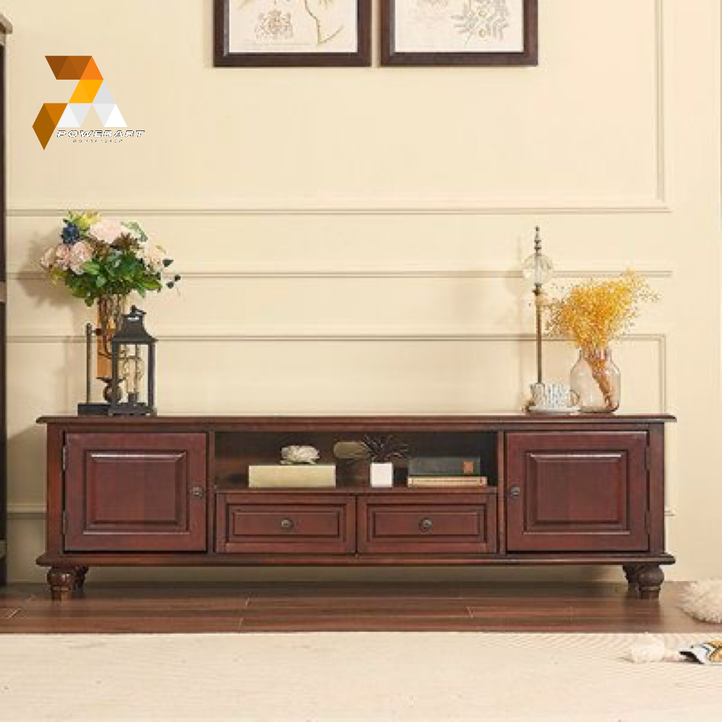MEJA TV MODERN KLASIK KAYU JATI CABINET TV JATI BUFFET TV JATI