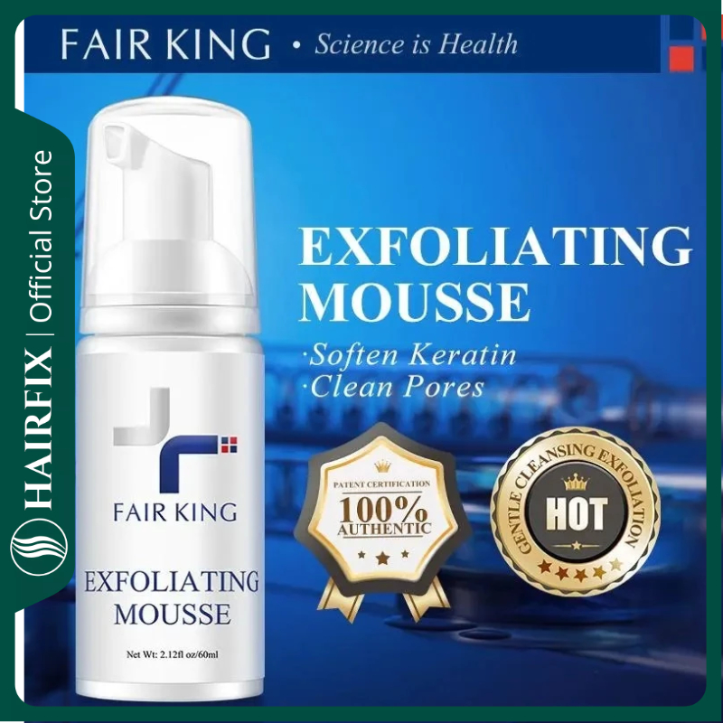 FAIR KING Gentle Exfoliating Scrub Mousse 60ml – Peeling Mousse Wajah untuk Angkat Sel Kulit Mati, K