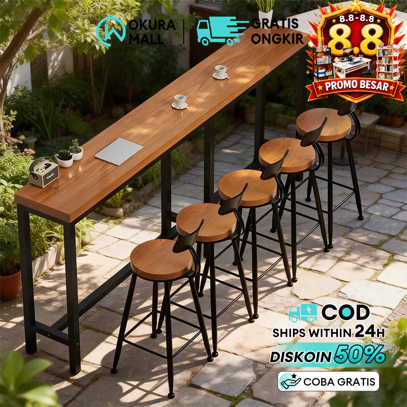 Meja Bar Minimalis Meja Kopi Teras Meja Cafe Meja Panjang Meja Barista  Meja Kopi Meja Makan