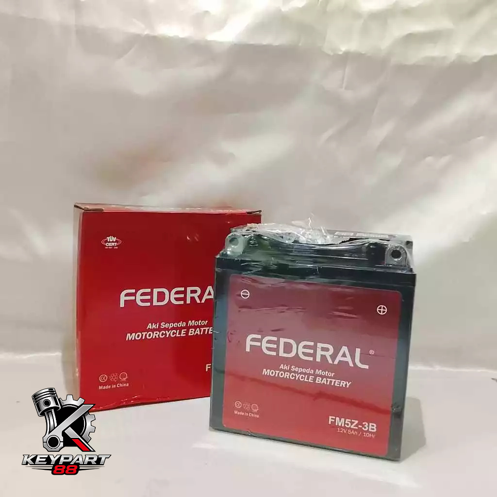 Accu /Aki Kering Motor 5A 5 Ampere Federal FM5Z -3B NANO GEL 12V 100% Asli
