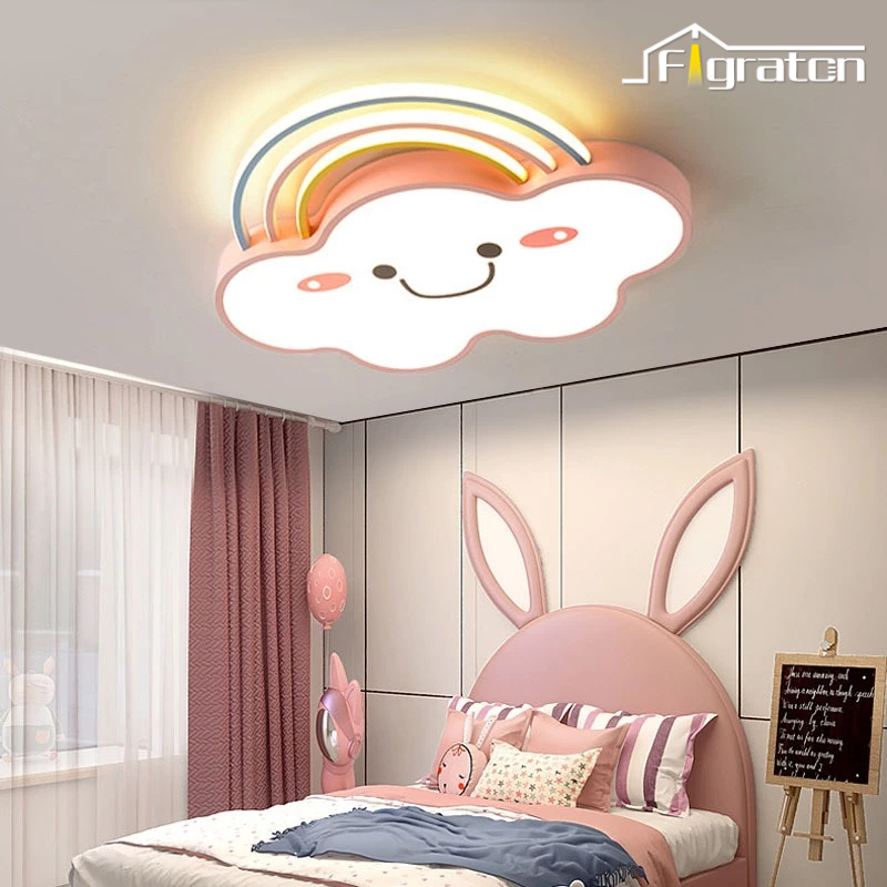 Lampu Plafon Kamar Anak awan Lampu hias kartun kamar tidur bentuk awan pelangi lampu hias plafon Ter