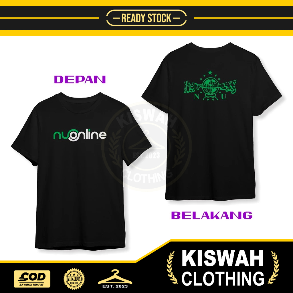 Kaos Tshirt NU Online Logo Nahdlatul Ulama Online DB Kaos Distro