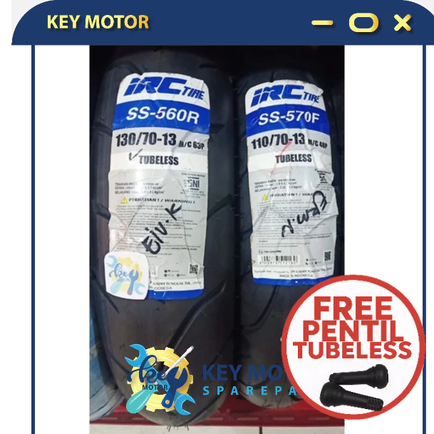 Ban Luar IRC SEPASANG KHUSUS MOTOR NMAX - Ban Depan 110/70-13 dan Ban Belakang 130/70-13 Tubeless Tu