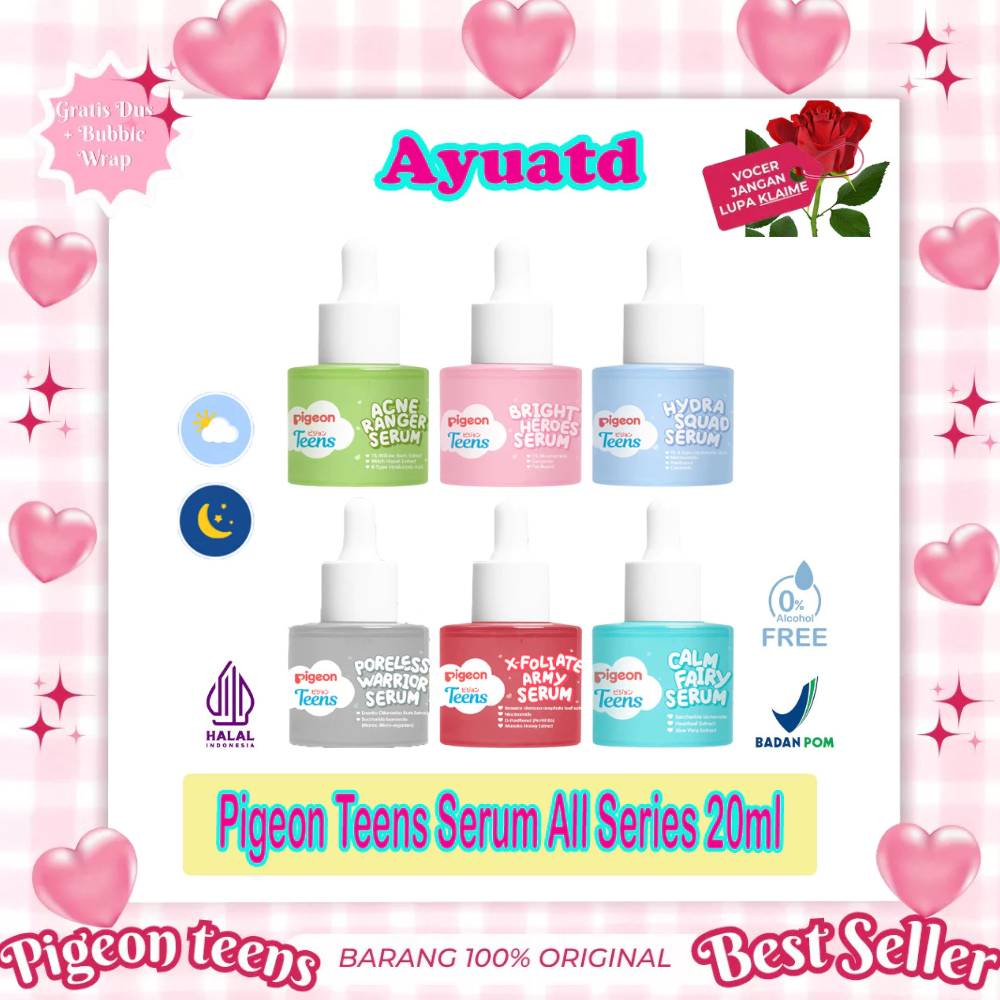 PIGEON Teens Serum - 20ml Acne Ranger / Hydra Squad / Bright Heroes / Calm Fairy / Poreless Warrior