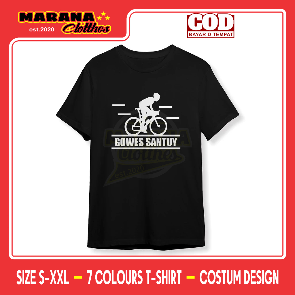 Kaos Sepeda Gowes Santuy Baju Sport