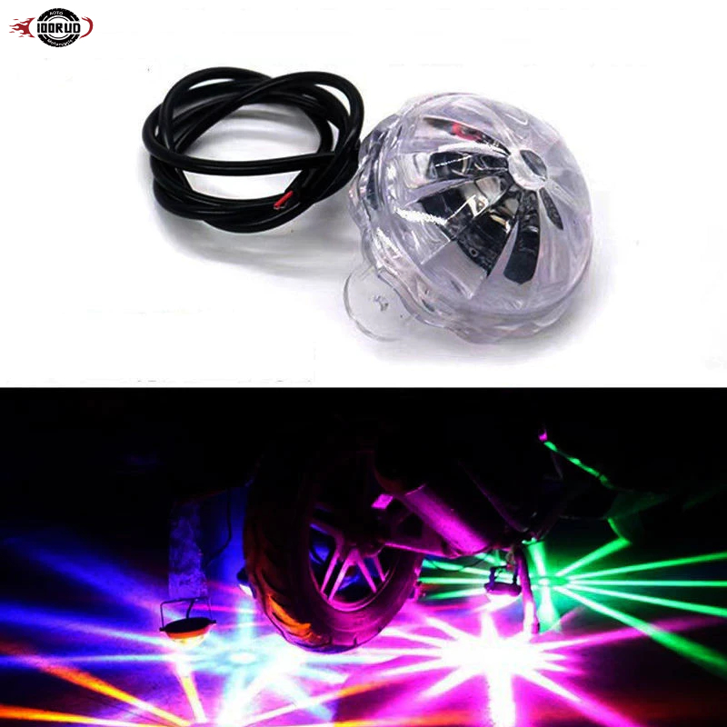 IOORUD Lampu Led Kolong Truk Bis Mobil Motor 12V Nyala RGB Bulat Hexagonal