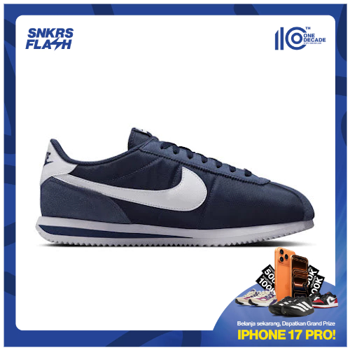 NIKE Cortez Txt Midnight Navy White Sepatu Sneakers Pria - HF0263400 - Size 43