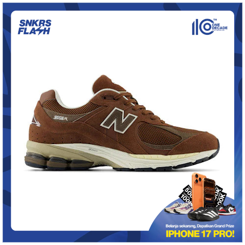 NEW BALANCE 2002R RICH OAK DARK MUSHROOM Sepatu Sneakers Pria - M2002RFF - Size 46.5