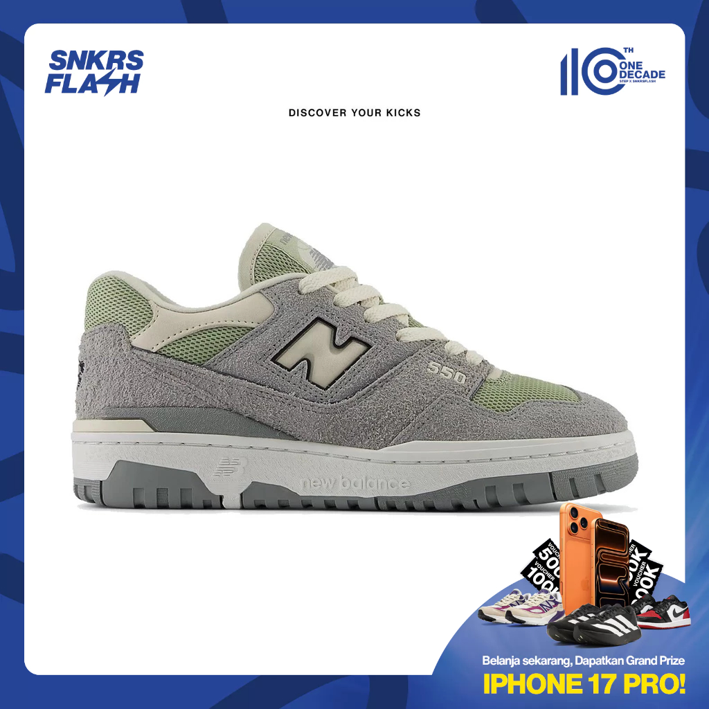 NEW BALANCE 550 V1 Slate Grey Day Sepatu Sneakers Wanita - BBW550AR - Size 36.5