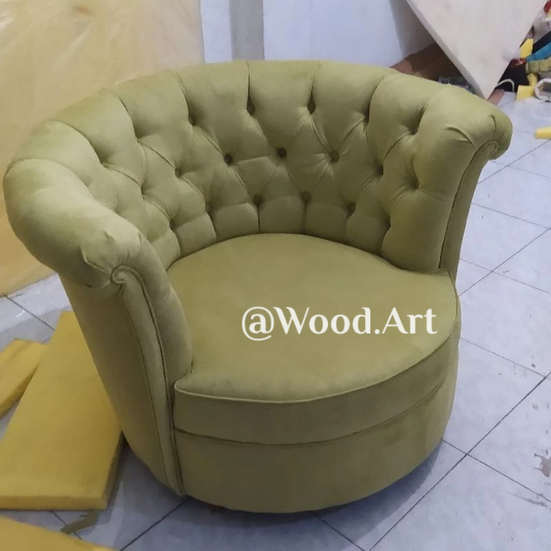 Sofa Bulat Around Hand Ottoman - Stool Wood Art Furniture