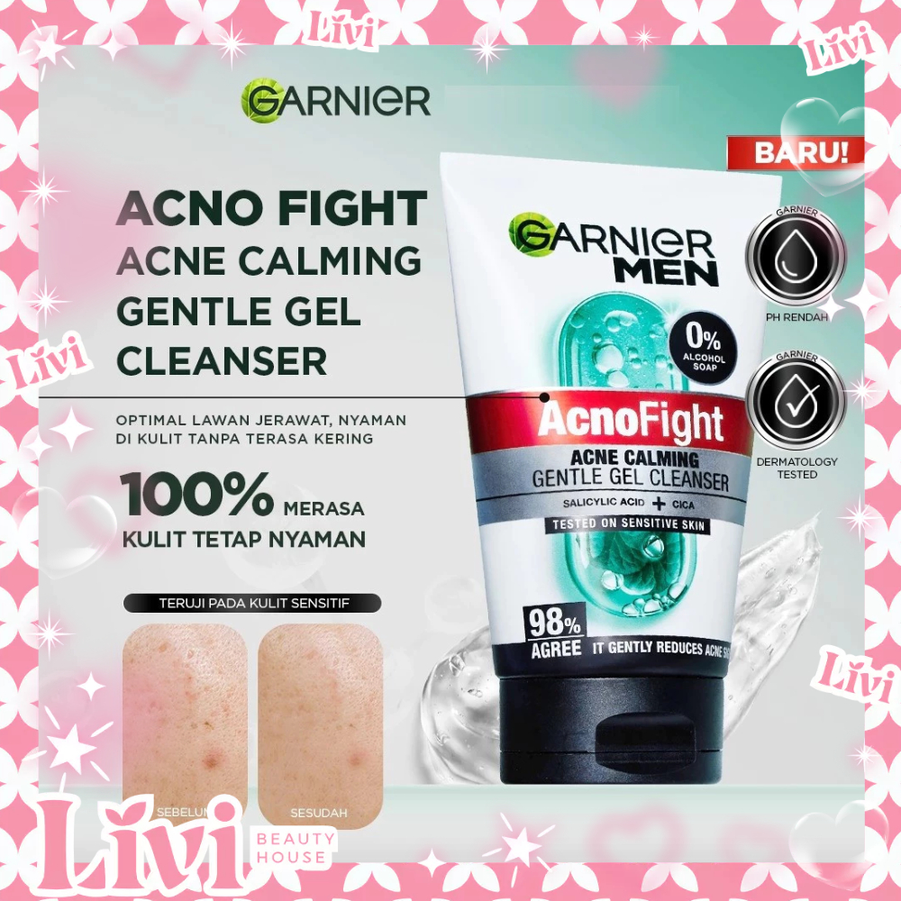 LIVI - Garnier Men Acno Fight Acne Calming Gentle Gel Cleanser 100ml