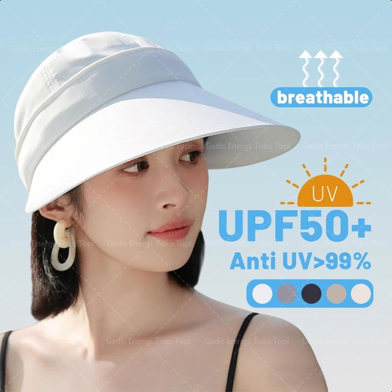 topi wanita korea style topi golf topi wanita lebar pelindung matahari topi pantai wanita topi distr