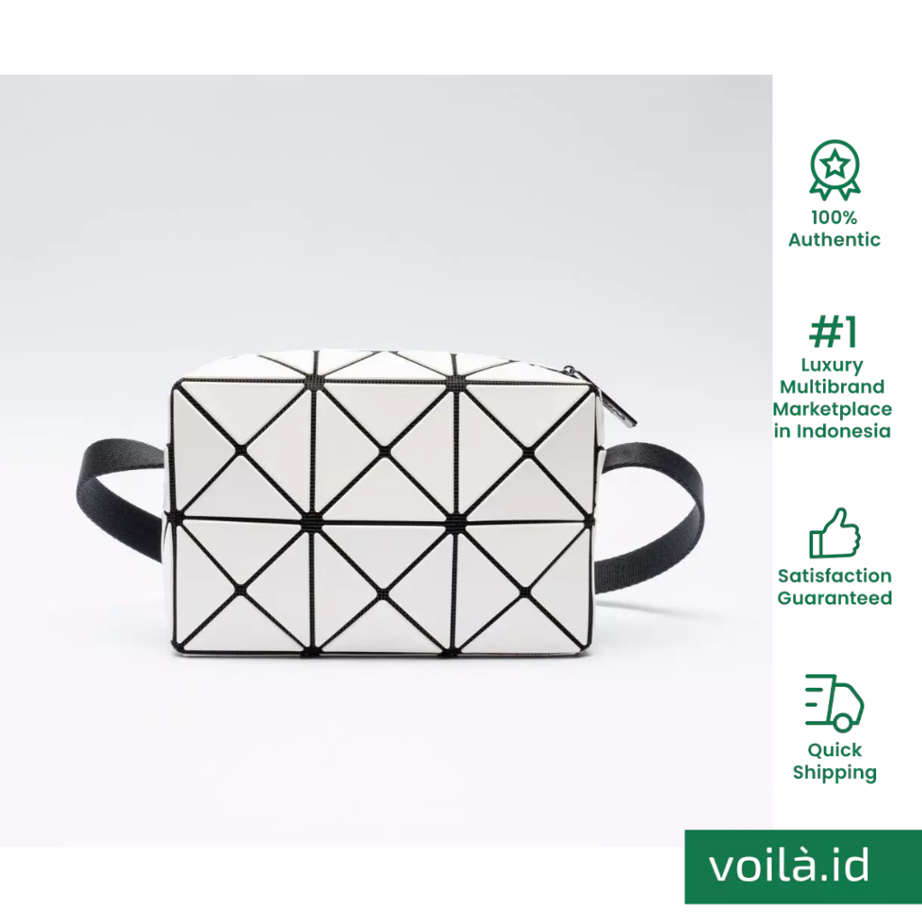 Cuboid Matte Crossbody Bag Off-White
