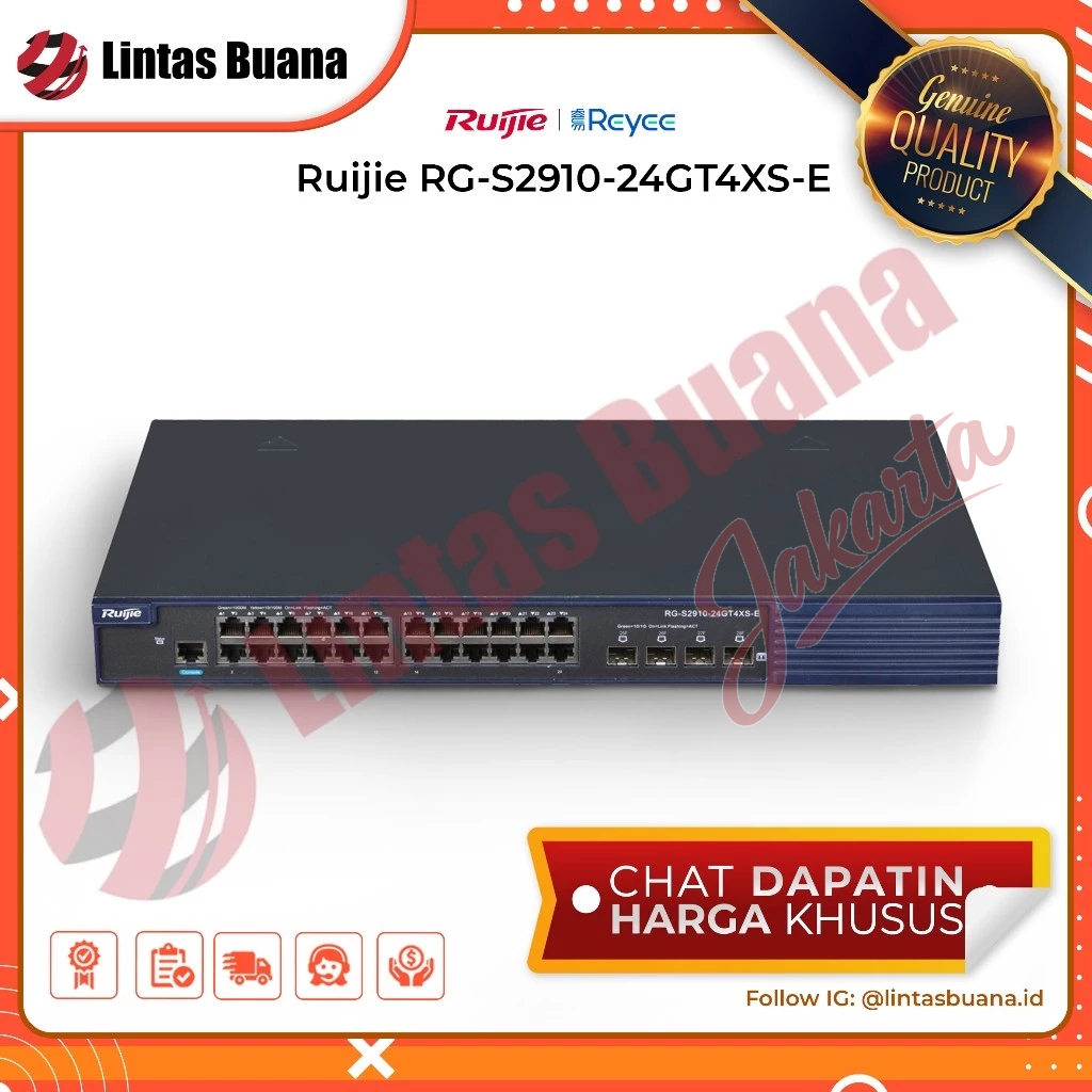 Ruijie-Switch RG-S2910-24GT4XS-E 24-port Gigabit access switch 4 port SFP 10G Uplink Ports
