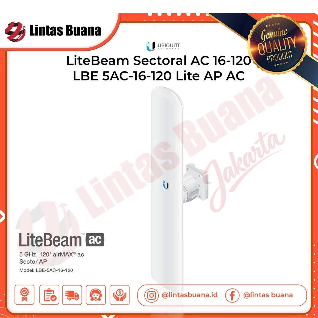 UBNT LiteBeam Sectoral AP AC 16dbi 120 degrees  LBE 5AC-16-120 Ubiquiti LAP-120 LAP 120