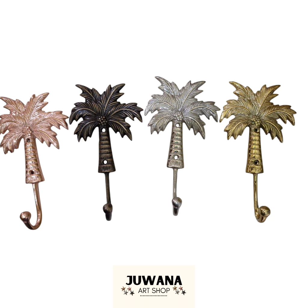 Kapstok Kuningan Motif Pohon Kurma Besar | Hook Kuningan | Hiasan Kuningan | Gantungan baju dan akse