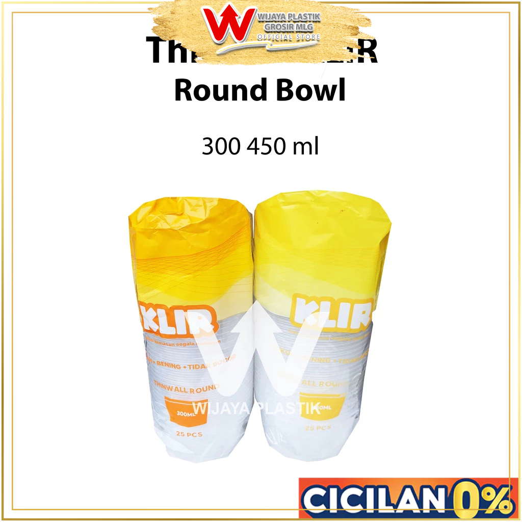 [PROMO] Aneka Thinwall ( 400 425 450 500 ml ) ROUND / BOWL [Klir/Lux/Hiba/Victory] --- 25 pcs @Pack 