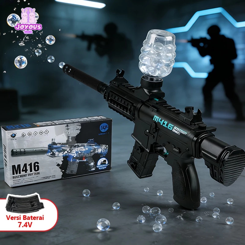 Mainan Pistol M416 Water Gel Elektrik 50Cm Mainan Tembak Tembakan Air Anak Elektrik