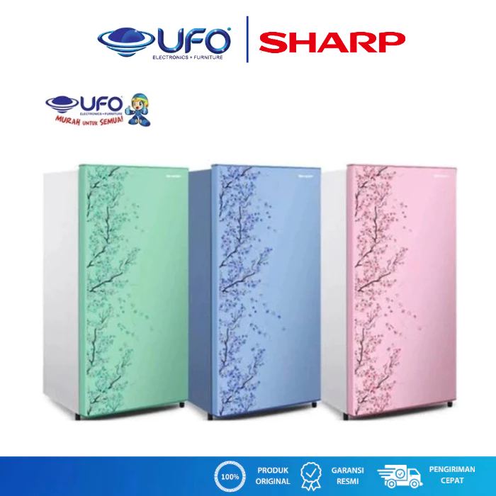 Sharp SJN162DSP/SH/SB Kulkas 1 Pintu Sakura Series