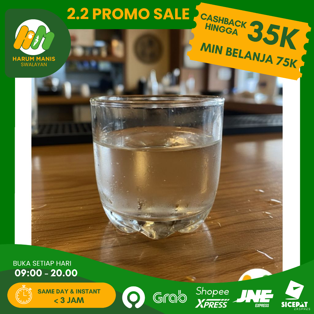 GELAS MINUM KACA MINI ESTETIK / GELAS KACA KECIL 150 ML