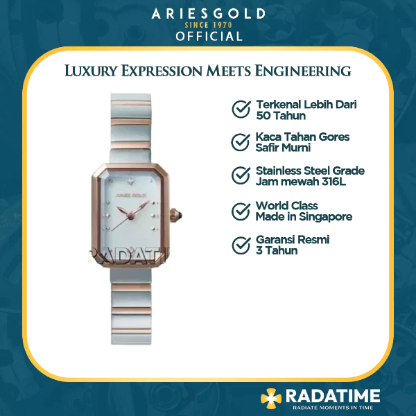 Jam Tangan Wanita Aries Gold L-5017-2TR-W Stellar Gem Limited 100% Original