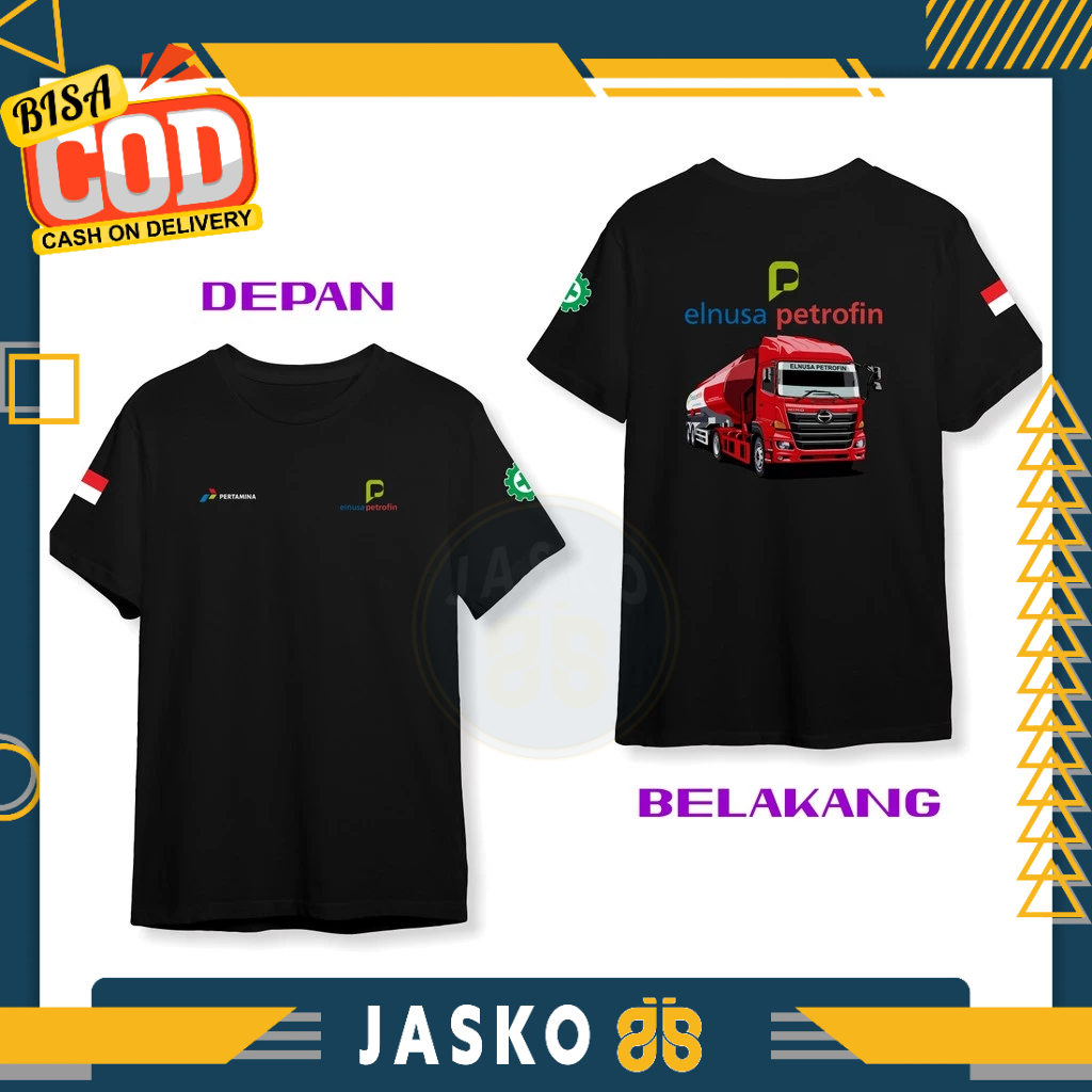 Baju Tshirt Truk Tangki Hino Elnusa Petrofin Logo DB Kaos Distro