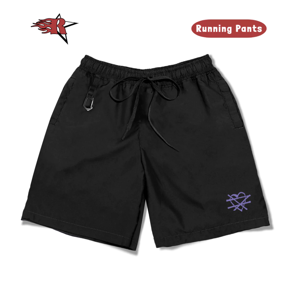Round - Boardshort Boxer Celana Pendek - Celana Running - Amor Purple - Unisex