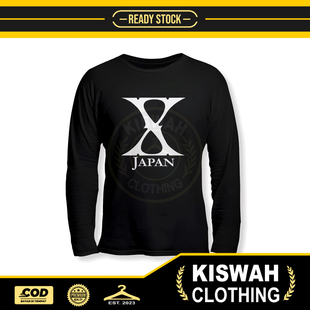 Kaos Tshirt Band X Japan Logo Lengan Panjang Baju Musik