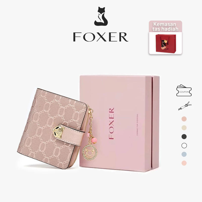 FOXER Dompet Pendek Wanita Dompet Lipat Mewah dan Elegan Dompet Mini