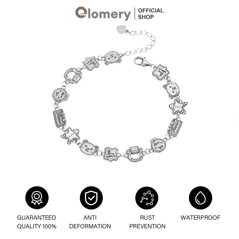 Elomery Gelang Kreatif Berdesain Sense Gelang Manusia Kue Jahe Natal Gelang Kartun Grafiti