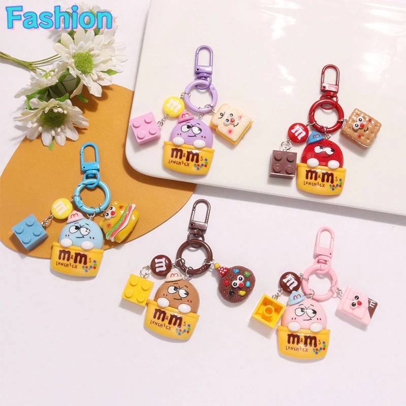 Liontin Casing Earphone Biskuit Blok Boneka Kartun M Bean Liontin Ponsel Liontin Lucu Warna-warni