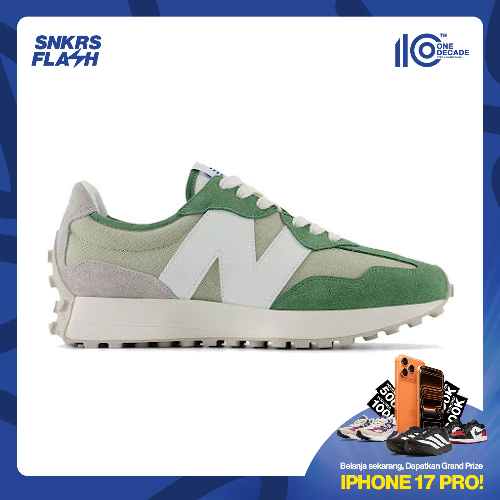 NEW BALANCE 327 Olive Sepatu Sneakers Unisex - U327CE - Size 42