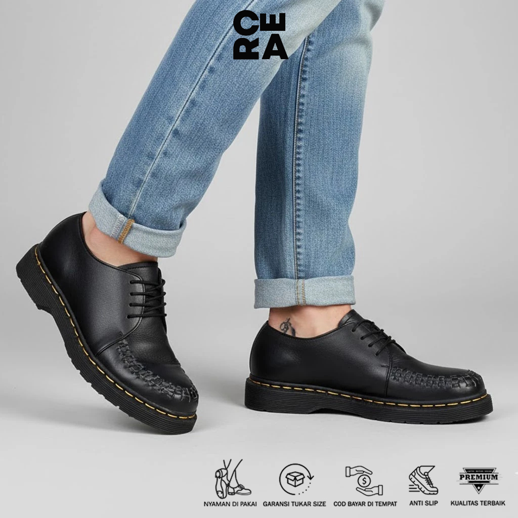 Sepatu Kulit Pria - Fashionable dan Tangguh - OLIVER